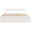 vidaXL Bedframe zonder matras massief grenenhout wit 200x200 cm