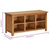 vidaXL Schoenenrek 90x37x45 cm massief eikenhout