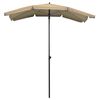 vidaXL Parasol met paal 200x130 cm taupe