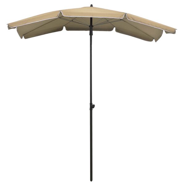 vidaXL Parasol met paal 200x130 cm taupe
