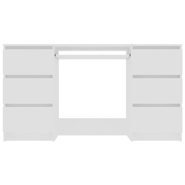 vidaXL Schrijftafel 140x50x77 cm bewerkt hout wit