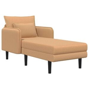 vidaXL Grote chaise longue Beige Boucl&eacute;