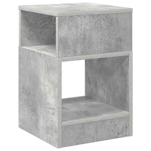 vidaXL Bijzettafel Beton Grijs 30,5 x 30 x 45 cm Bewerkt hout