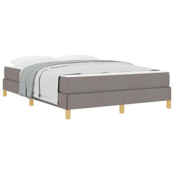 vidaXL Boxspringbed met matras Taupe 160 x 200 cm Stof