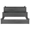 vidaXL Plantenbak verhoogd 120x120x56 cm massief vurenhout grijs