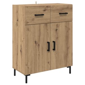 vidaXL Dressoir Artisan Eiken 69,5 x 34 x 90 cm Bewerkt hout
