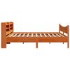 vidaXL Bedframe met hoofdbord massief grenenhout wasbruin 180x200 cm