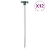 vidaXL Tentharingen 12 st 7 mm 25 cm gegalvaniseerd staal polypropeen