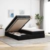 vidaXL Ottoman bed met matrassen 160x200cm stof zwart