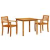 vidaXL Tuin eettafelset 3 st Bruin Massief Acaciahout