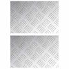 vidaXL Trapmatten 2 st 30 x 20 cm Zilver Aluminium Rechthoekig