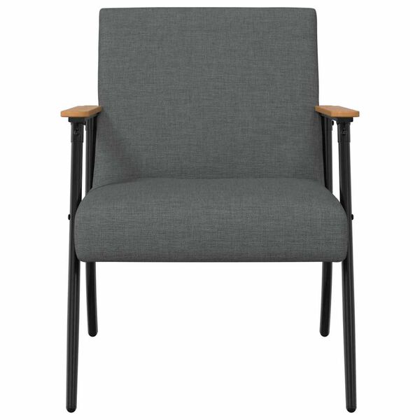 vidaXL Fauteuil Donkergrijs 59 x 75 x 78 cm Stof