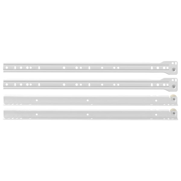 vidaXL Ladegeleider 12 pcs Wit 450 mm Staal