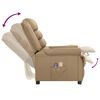 vidaXL Massagestoel elektrisch kunstleer cappuccinokleurig