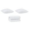vidaXL Dekbed met kussen 3 pcs Wit Microfibre