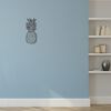 Homemania Wanddecoratie ananas 22x55 cm staal zwart