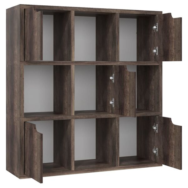 vidaXL Boekenkast 88,5x27,5x88 cm bewerkt hout gerookt eiken