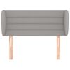 vidaXL Hoofdbord met randen 83x23x78/88 cm stof lichtgrijs