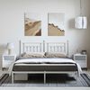 vidaXL Bedframe met hoofdbord metaal wit 183x213 cm