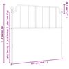 vidaXL Vervangend hoofdbord 107 cm metaal zwart