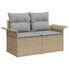 vidaXL Tuin Sofa Set met opslag 6 pcs Beige Poly riet