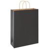 vidaXL Papieren zakken 250 st met hengsels 32x12x42 cm zwart