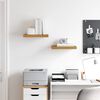 vidaXL Wandplank met opslag 2 pcs Beige 40 x 23,5 x 4 cm Bewerkt hout