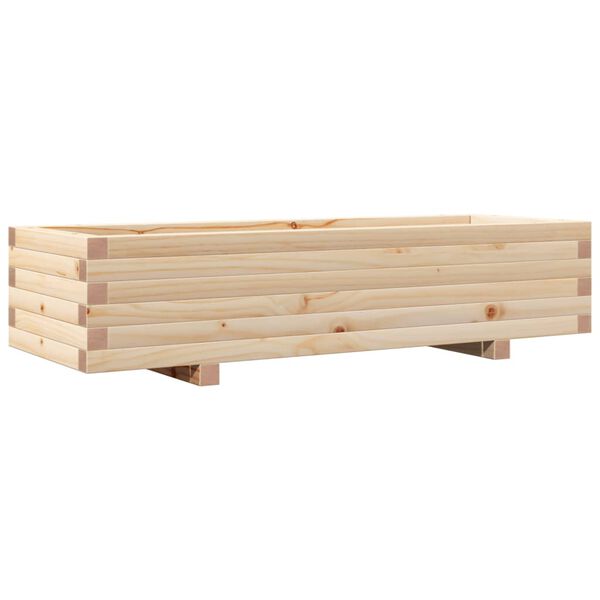vidaXL Plantenbak 110x40x26,5 cm massief grenenhout