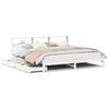 vidaXL Bed met boekenkast zonder matras grenenhout wit 180x200 cm