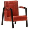 vidaXL Fauteuil 60x80x87 cm echt geitenleer donkerbruin
