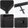 vidaXL Tuin eettafelset met kussen 5 pcs Zwart poly rattan