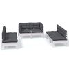 vidaXL 6-delige Loungeset met kussens massief grenenhout