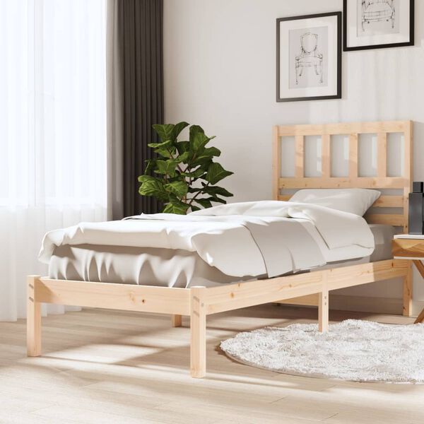 vidaXL Bedframe massief grenenhout 90x200 cm