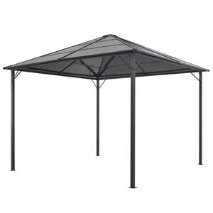 vidaXL Prieel met dak 3x3 m aluminium antracietkleurig