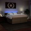 vidaXL Boxspring met matras kunstleer cappuccinokleurig 180x200 cm