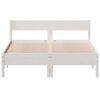 vidaXL Bedframe zonder matras massief grenenhout wit 150x200 cm