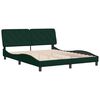 vidaXL Bedframe zonder matras 160x200 cm fluweel donkergroen