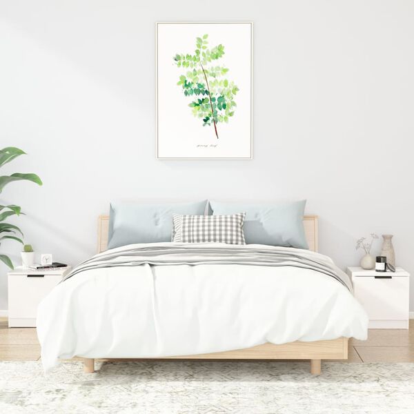 vidaXL Nachtkastjes 2 st 40x39x40 cm hoogglans wit