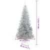 vidaXL Kerstboom met 300 LED met standaard Zilver 180 cm PET