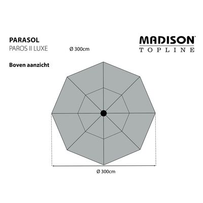 Madison Parasol Paros II Luxe 300 cm saliegroen
