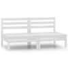 vidaXL Tuinbank 2-zits massief grenenhout wit