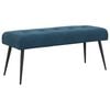 vidaXL Bank met knoopverstelling Blauw 110 x 40 x 46 cm Fluweel