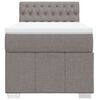 vidaXL Boxspring met matras stof taupe 100x200 cm