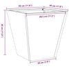 vidaXL Plantenbak 30x30x30 cm weervast staal