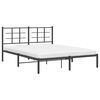 vidaXL Bedframe met hoofdbord metaal zwart 160x200 cm