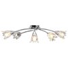 vidaXL Plafondlamp met glazen tulpvormige kappen 5xE14 transparant