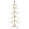 vidaXL Metalen kerstboom met standaard Goud 150 cm Poedergecoat staal