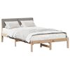 vidaXL Bedframe Bruin en taupe 120 x 190 cm Massief grenenhout
