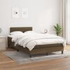 vidaXL Boxspring met matras stof donkerbruin 120x190 cm