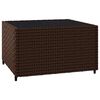 vidaXL 3-delige Loungeset met kussens poly rattan bruin